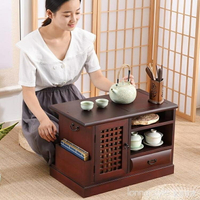 日式實木榻榻米茶几飄窗桌簡約仿古小茶桌子中式炕桌國學桌茶水櫃