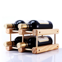 紅酒架 實木紅酒架擺件DIY創意木質葡萄酒架可組裝展示架松木多瓶酒架