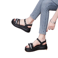 Women's Sandals, Summer Outdoor Fashion, 2025 New Fashion, Elegant Pearl Style, Suitable for Dresses