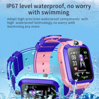 Kids Smart Watch For Boys Girls SOS Waterproof Smartwatch Voice Call GPS Location Touch Screen Chat Camera Watch 3-12Y