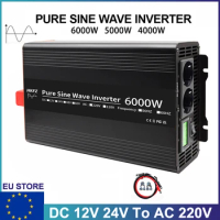 6000W 5000W Inverter 12V 24V 48V To AC 220V 230V Pure Sine Wave Solar Power Inverter Transformer Voltage Frequency Converter