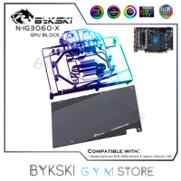 Bykski GPU Water Block For Colorful iGame Geforce RTX 3060 bilibili E-sports Edition VGA Radiator With Backplate N-IG3060-X