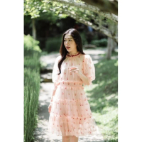 PICHA_BRAND : PENNY DRESS เดรสออกงานผ้าตาข่าย+เดรสซับใน