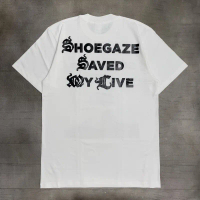 Sunlotus - Shoegaze Saved My Life | Tshirt White Kain Katun Combed 24s Tebal Adem Lembut Nyaman Atas