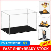 Transparent Acrylic Display Box Suitable For Toy Figures, Collectibles, Assembled Cube Display Box Holder Dustproof Storage Box