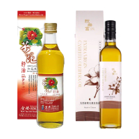 【金椿茶油工坊 秋樂富油品】大果苦茶油500ml(兩款各1瓶)
