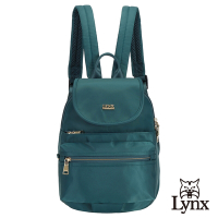 【Lynx】美國山貓輕量尼龍布包多隔層機能後背包 手提/雙肩/翻蓋 墨綠色
