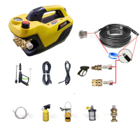 【一本店鋪】30米水老鼠+K120洗車機(110V 全自動洗車機 通水管 洗冷氣 沖洗洗衣機 接水管自吸兩用)