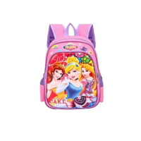 Hamlin Mome Tas Ransel Sekolah Anak Lucu Karakter Princess Material Cotton ORIGINAL - Pink