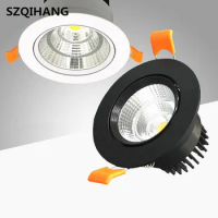 High Quality Dimmable LED COB Downlight AC110V 220V 7W/10W/15W/20W Recessed LED Spot Light lumination Indoor Decoration