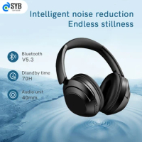 D-910 Wireless Noise Reduction Earphones Bluetooth 5.3 Earphones 40mm Driver Foldable Headphones Suitable for iPhone, Xiaomi, Hu