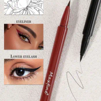 Sweatproof Liquid Eyeliner Smudge-Proof Waterproof Ultra Thin Eyeliner Professional Anti-Oil Liquid Eyebrow Pencil Makeup