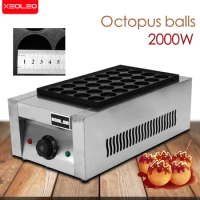 XEOLEO Takoyaki Maker 2000W Double Plates Octopus Balls Grill Machine Non-stick Pan Electric Takoyaki Waffle Maker