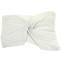 MOSCHINO 雙問號菱格莫代爾棉米灰色披肩 圍巾(190x50)