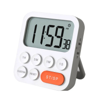 ใหม่ LCD Digital Timer 12/24H รูปแบบแสดงเวลาบ้านแม่เหล็กครัวทําอาหารเบเกอรี่นับถอยหลังนาฬิกาจับเวลา 