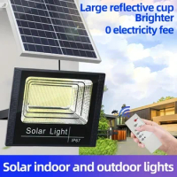 Solar Light 100W/300W Solar outdoor lighting LED Solar Spotlight IP67 Waterproof Remote garden Light