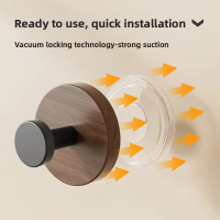 Dopamine Suction Cup Hook No-Drill Clothes Hook Wall-Mounted Bathroom Strong Load-Bearing Adhesive H