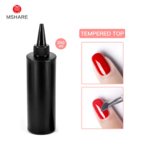 MSHARE Tempered Top Coat Gel 250ml No Cleaning Top Gel Cover Lasting Health Resin Material UV Varnish