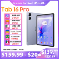 OSCAL Blackview Tab 16 Pro Tablet PC T616 Octa Core 11'' FHD+ Display 24GB(8+16) RAM 256GB ROM 7700mAh 4G Android 14 Tablets