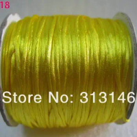 Wholesale 80M/Spool 1.5MM Yellow Braided Macrame Nylon Chinese Knotting Cord Beading Satin Handmade Shamballa String Thread Rope
