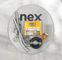 Parabola mini odu 60cm kuband paket receiver nex mola parabola PAKET 60CM NEX KUNING DISH NEX