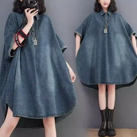 LC427 Premium Mini Jeans Dress Jumbo Polos Fashion Vintage Terbaru L