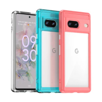 For Google Pixel 7 Case Google Pixel 7 Pro Cover Shockproof Candy Soft Silicon Back PC Protective Phone Cover For Google Pixel 7
