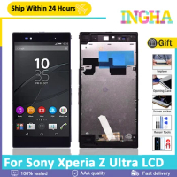 6.44'' Original For Sony Xperia Z Ultra lcd XL39h XL39 C6833 C6802 LCD Display Touch Screen Digitizer Phone Assembly with frame