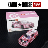 Kaido House MINIGT Skyline GTR (R34) Pink KAIDO RACING FACTORY V1 KHMG alloy Car 128