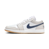 Nike Air Jordan 1 Low 男 灰藍 AJ1 低筒 喬丹 皮革 復古 膠底 休閒鞋 553558-146