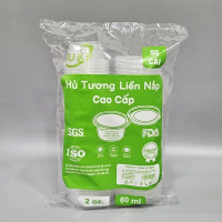 SỈ 10 LỐC (500 CÁI ) HŨ TƯƠNG LIỀN NẮP 60ml - 120ml ( 2OZ,4OZ) UKP