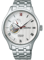 SEIKO 精工錶 Presage 沉穩風格羅馬開芯機械腕錶 4R39-00W0S(SSA443J1)-41mm-白面鋼帶【刷卡回饋 分期0利率】【APP下單4%點數回饋】