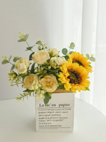 向日葵假花仿真花擺設客廳餐桌面花藝裝飾擺件臥室干花束絹花盆栽