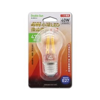 【Double Sun】 A-G45-4 4W 球型LED燈絲燈泡E27(暖白光)