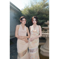 *มือสอง*Vienna dress เดรสซีฟองคล้องคอ ชุดใส่ไปงานแต่ง ทะเล คําแนะนําการขายที่ร้อนแรงในเดือนนี้