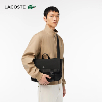 【LACOSTE】包款-Kome單肩附隱藏口袋斜背包(黑色)