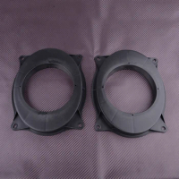 1 Pair Car Front Door Speaker Stereo Adapter 6x9" to 6.5" Plate Converter Black Plastic Fit for Toyota Camry