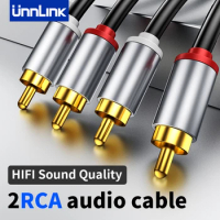 Unnlink 2 RCA to 2 RCA Cable Male to Male Stereo Audio Cord for Home Theater Subwoofer DVD Amplifier TV 1 to 5m