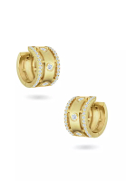 Aquae Jewels Earrings Rich And Bold Queen, 18K Gold And Diamonds - Yellow Gold