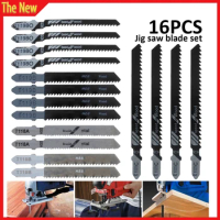 Jig Saw Blade Set T Shape Handle HCS Quick Cut Blade Cutting Power Tool Suitable for Wood Plastic and Metal Cutting