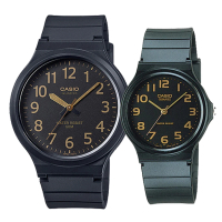 【CASIO 卡西歐】百搭時尚經典情人對錶/黑棕x黑棕(MW-240-1B2+MQ-24-1B2)