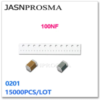 JASNPROSMA 15000PCS 0201 X7R X5R RoHS 10% 100NF 104 104K K 6.3V SMD high quality New goods Capacitor 0.1UF