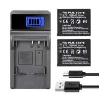 1000mAh CGR-S007E CGA-S007 Battery For Panasonic Lumix DMC TZ1 TZ2 TZ3 TZ4 TZ5 TZ50 TZ15 Batterie S007/S007E Camera Charger