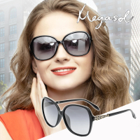 MEGASOL 寶麗萊UV400偏光時尚淑女仕大框太陽眼鏡(感光智能變色日夜全天候適用BS1906)