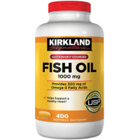 美國Kirkland 深海魚油+奧米加3, 1,000毫克 400粒軟膠囊