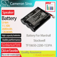 CameronSino Battery for Marshall Stockwell fits Marshall TF18650-2200-1S3PA Speaker Battery 2600mAh/28.86Wh 11.10V Li-ion Black