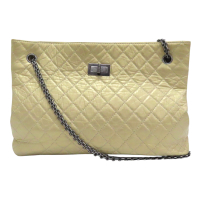 CHANEL 香奈兒 黃色 菱格紋 皮革 2.55 鍊帶 肩背包 【二手名牌BRAND OFF】