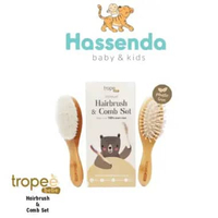 Tropee Bebe - Sisir Bamboo Brush dan Bamboo Comb / Sisir Bayi dan anak Comb & Brush Set