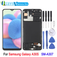 OLED LCD Screen with Frame For Samsung Galaxy A30S SM-A307 LCD Display and Digitizer Full Assembly Replacement Spare Part