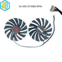 95MM 2PCS VGA Graphics Cards Cooling Fans Cooler for MSI GTX 980Ti 980 970 960 950 R9 380 R9 390 R9 390X GTX980 GAMING GPU Fan